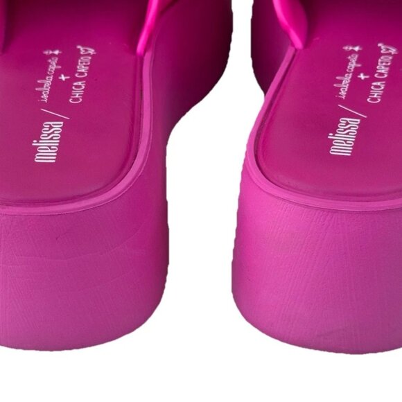 Melissa x Isabela Capeto + Chica Capeto Wedge Sandals Women's Size 8.5 Pink - Picture 4 of 5